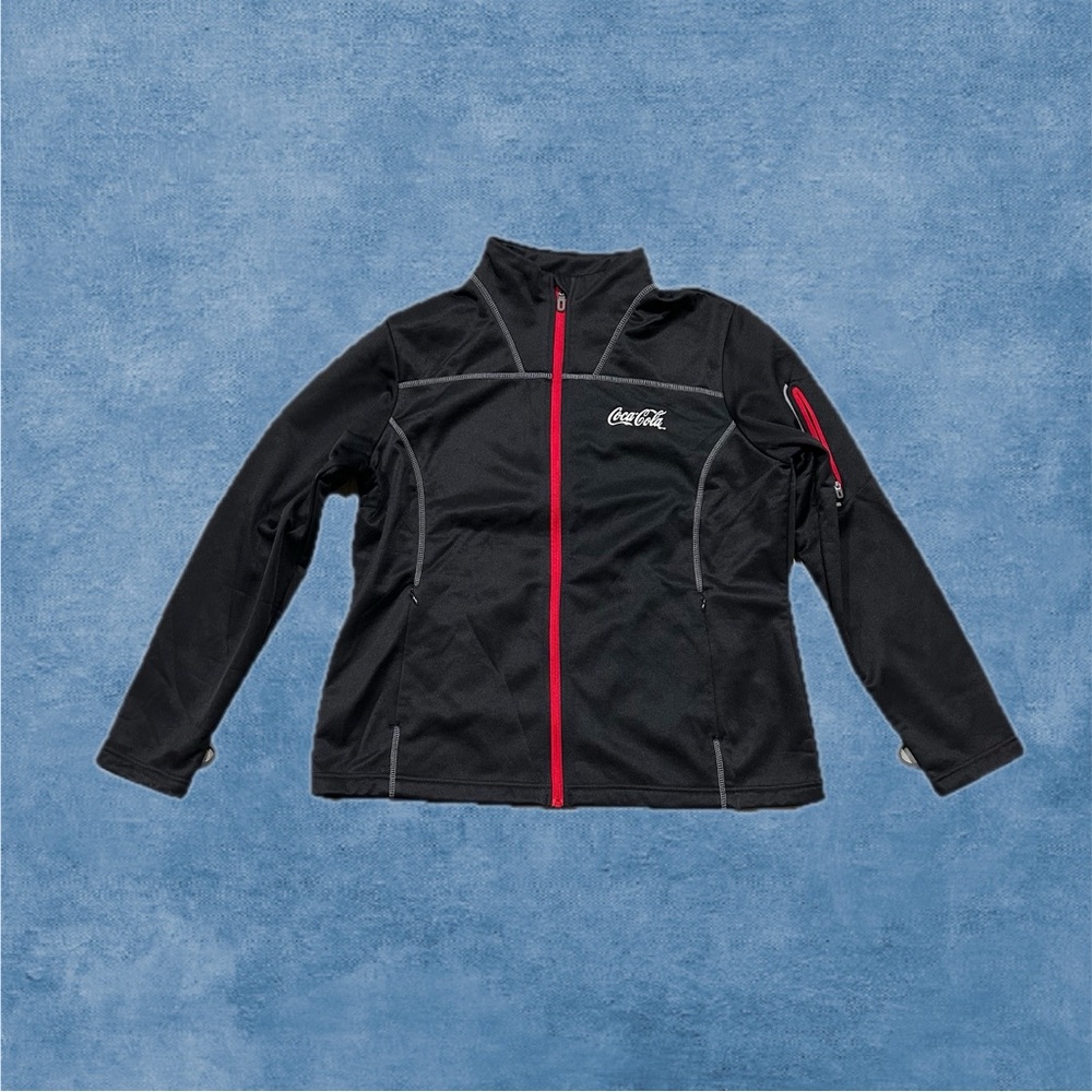 Coca-Cola Ladies Black Jacket with Red Trim Sz XL